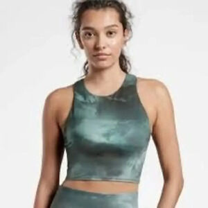 ATHLETA Women’s Conscious Crop Green Tie Dye Size XS